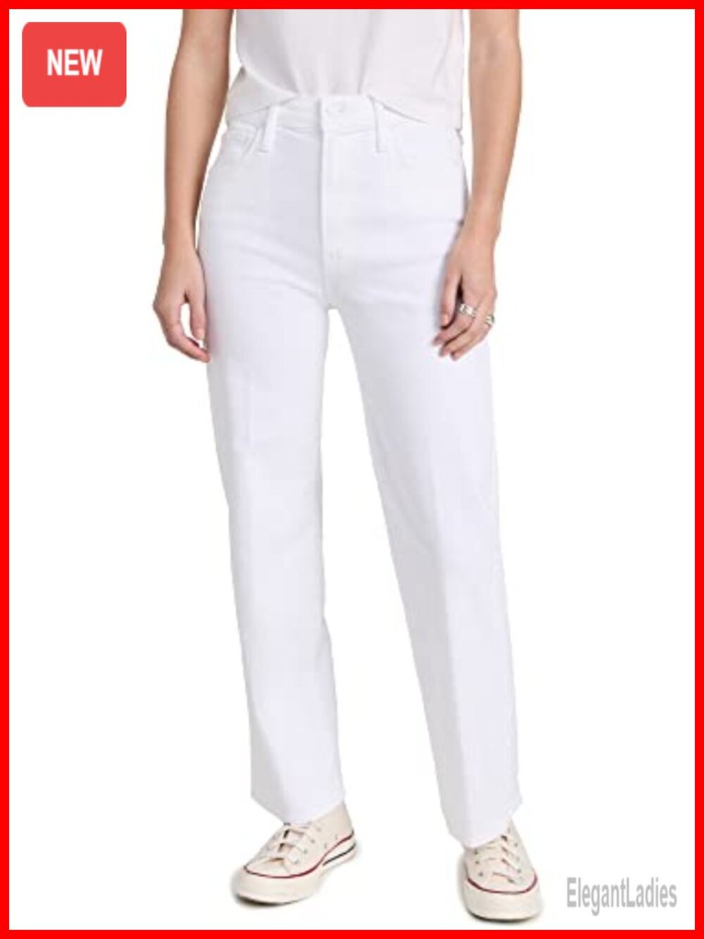 High Rise Ankle Flare Jeans Mid Weight Low Stretch Denim Casual
